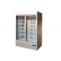 China Two Glass Door 880L Upright Display Freezer With Top Light Box on sale