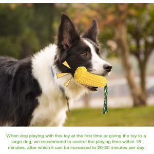 Dog Chew Toys for Aggressive Chewers, Indestructible Tough Squeaky Interactive Dog Toys, Puppy Teeth Chew Corn