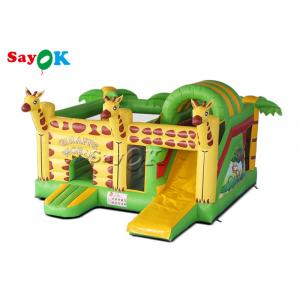 China Customzied Giant Animals Theme Giraffe World Inflatable Bounce House With Ball Pit supplier