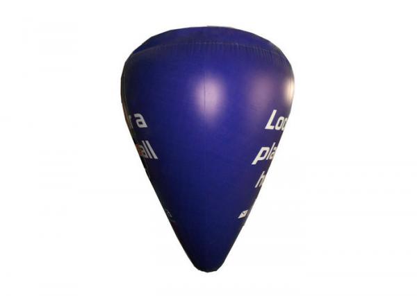 Dark Blue Inflatable Advertising Conical Balloon / Outdoor Hanging Balls