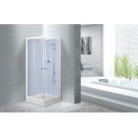 China Waterproof White Painted Profiles Glass Shower Cabins , Glass Shower Stall Kits on sale