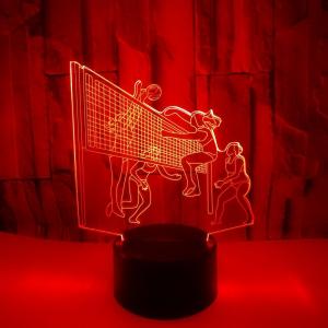 3D creative small table lamp Play volleyball 3D stereo lamp LED decoration personalized custom gift table lamp 3D night