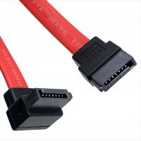 China Flexible SATA Cable Assembly Custom Straight To 90 Degree Right Angle SATA Data Cable on sale