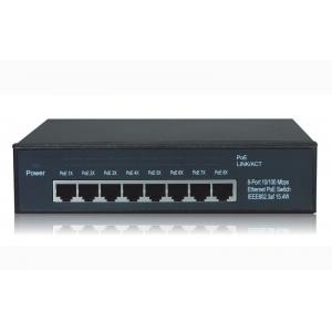 China IEEE 802.3 Industrial Media Converter PoE Powered Switch 8-Port 10 / 100M Ethernet High Speed supplier