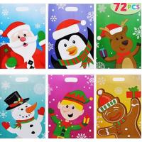China Customization 17×21cm Die Cut Handle Plastic Bags For Christmas Gift Packaging Bags on sale