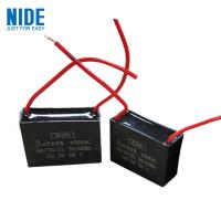 China CBB61 Air Conditioner Ceiling Fan Capacitor - 2 Wire 3UF 450V AC 60Hz on sale