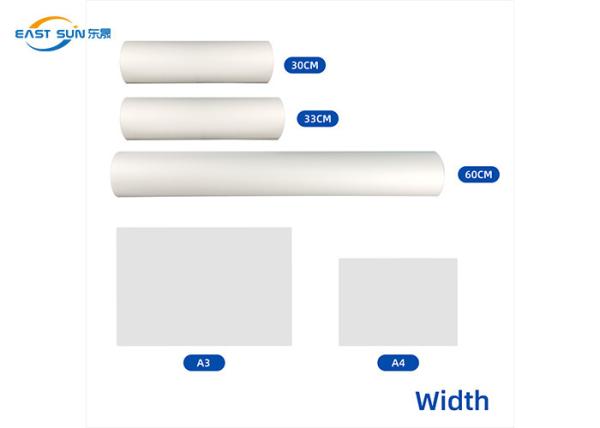 High Elasticity Thermoplastic DTF PET Film A3 A4 Roll Bright Light