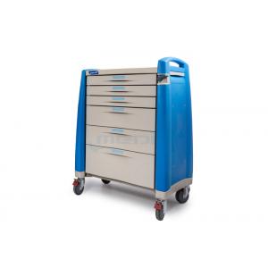 China Central Lock ABS Material Medication Cart With Writing Surface Fit Clinic supplier