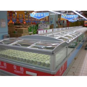 Big Shopping Mall Supermarket Island Freezer Remote Cooling System Combine Type