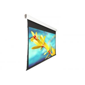 China Custom 16/9  Tab Tensioned Motorized Screen with HD Flexible White for Luxury Cinema supplier