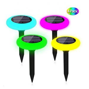 18MCD 4 Pack IP65 Colour Changing Solar Garden Lights