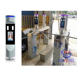 Workplace Entry Tripod Turnstile Gate Non Contact Face Recognition With Body Temperature Measure
