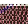 China Decorative Pink Metal Chain Link Curtains 12mm×24mm Smooth Aluminum Wire wholesale