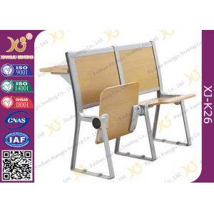 China Lecture Hall Seats Attached School Desks And Chair Wooden Folding Furniture supplier