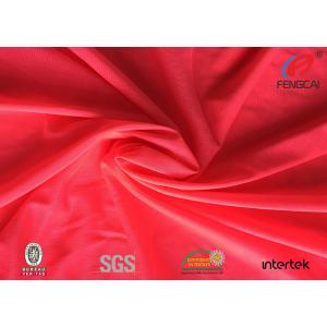 Bright Red Polyester Fluorescent Material Fabric , High Visibility Uniform Fabric