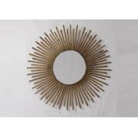 China ZY919096 Interior Decoration Circle Bamboo Sunburst Mirror For Home Decoration on sale