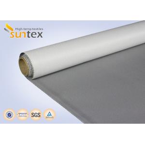 China Air Distribution 13.5OZ PU Coated Fiberglass Fabric For Smoke And Fire Curtains supplier