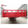 China 13 Meters 3 Axles Commercial Flatbed Trailer With Dual Line Brake System wholesale