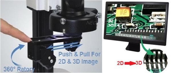 Plein microscope portatif de HD Digital avec l'écran 3D - 02 d'affichage à