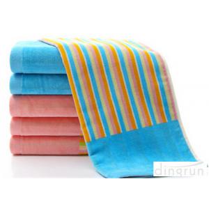 China Customize Stripe Face Wash Towel Fashionable For Gym / Swimming supplier