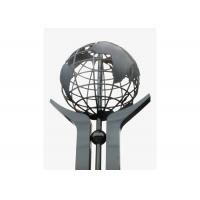 China Globe Matt Finish Modern Stainless Steel Sculpture Art Design For Square Decor on sale