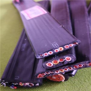China Flat Flexible Traveling Cable for Crane or Conveyor H07VVH6-F in Parrallel type with Black Jacket wholesale