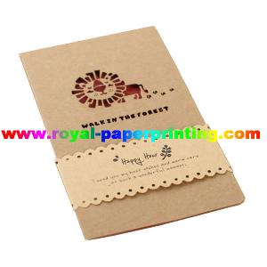 China customize die cutting and colorful printed paper cards/greeting cards supplier