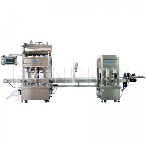China Fully Automatic Cream Filling Machine Two Heads Bottle Cap Pressing Machine Auto supplier