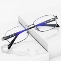 China Rectangle Designer Reading Glasses For Men Reading Glasses Metal Progressive Multifocal on sale