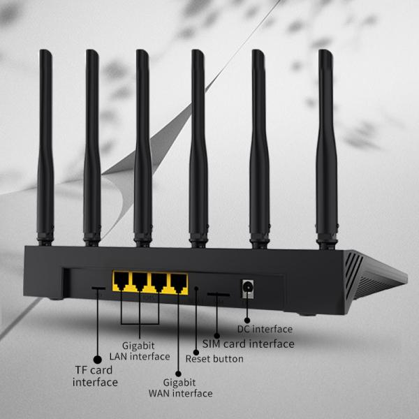1800Mbps 2T2R 256M RAM Dual Dand WIFI6 Router 1WAN 3LAN SIM Card LTE 4G 5G Wifi 6 Router