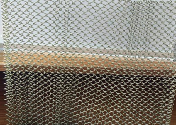 Colorful Decorative metal mesh drapery , Aluminum wire Chain Link Mesh Curtain