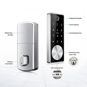 Fingerprint Door Lock Zinc Alloy Gate Door Lock Finger Identification Size 150mm*60mm