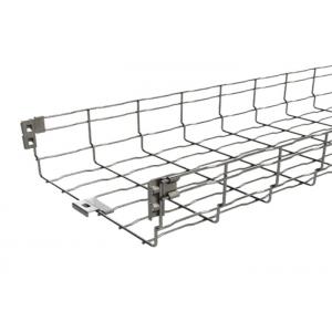 Ss304 Wire Mesh Cable Tray 100mm Stainless Steel Basket Tray Powder Coating