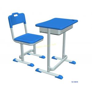 Fixed Height 76 Cm HDPE Study Desk With Groove For Pen / School Classroom Furniture