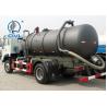 HOWO 4*2 12,000 Liters Heavy Sewage Suction Truck , White Color Vacuum Suction