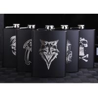 China High End Kitchen Household Items Matte Black Hip Flask Spray Paint 8 Oz on sale