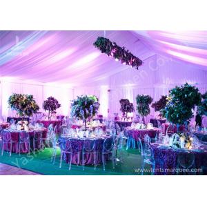 China Decoration Outdoor Aluminum Wedding Reception Tents Colorful Lighting / Lining supplier