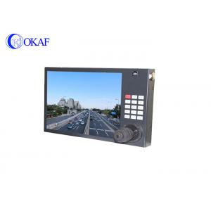 China Joystick PTZ Camera Controller 10 HD LCD Display For Vehicle Mounted Camera supplier