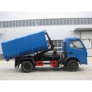 Dongfeng 5cbm / 4ton Waste Removal Trucks With Hydraulic Pull Arm Garbage Container
