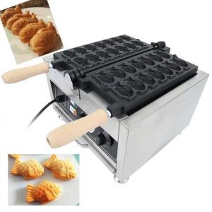 14PCS Japanese Fish Shaped Taiyaki Maker Electric Mini Waffle Cone Baker for 220V
