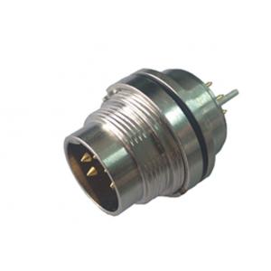 China M12 right angle Panel mount Male Female automative 5 pin solder waterproof antenna AISG connector supplier