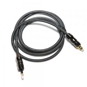 TOSLINK OD6.0mm Digital Optical Fiber Audio Cable Black Zinc Alloy Plastic Wire