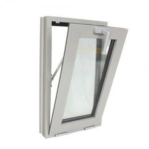 China Tempered Safety Glass Aluminium Swing Window White Powder Coated Color supplier