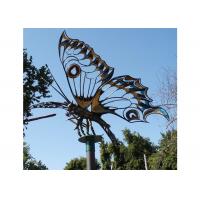 Giant Garden Insect Outdoor Metal Sculpture Stainless Steel Butterfly For Landscape