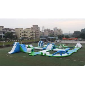 China Blue White Commercial Colorful Sea Inflatable Water Park With Climbing Walls Slides supplier