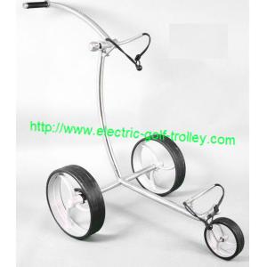 Smart push stainless steel golf caddy golf trolley with hottest golf trolley wheel