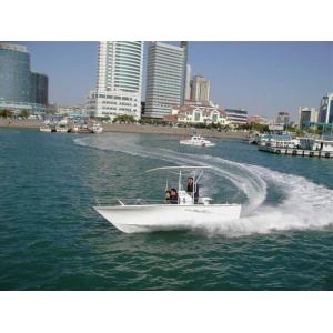 White Fiberglass Fishing Boats 6m Easy Install Light Weight For Pleasure Fishing