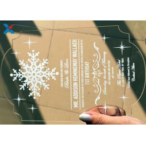 China Recyclable Acrylic Gifts Luxury Laser Cut Clear Color DIY Acrylic Wedding Invitations supplier