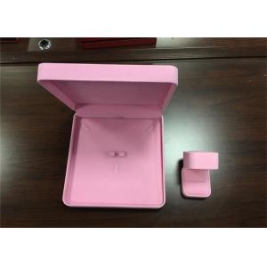 China Luxury Pink Plastic Earring Storage Box , Eco - Friendly Ladies Jewellery Box supplier