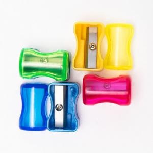 Yellow Red Blue 65Mn Handheld Pencil Sharpener Children